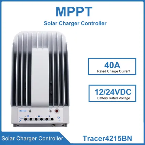 40A MPPT Charge Controller Regulator Tracer4215BN Die-cast Sluminum Case Design 12V24VDC Solar Controller