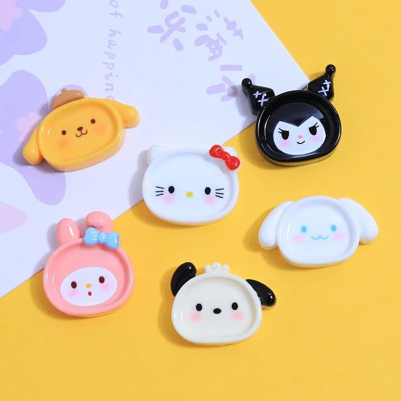 36/120 قطعة سانريو لوحة الحيوان لطيف الإبداعية DIY بها بنفسك كريم جل جراب هاتف أغطية الرأس مشبك شعر اكسسوارات الراتنج اكسسوارات