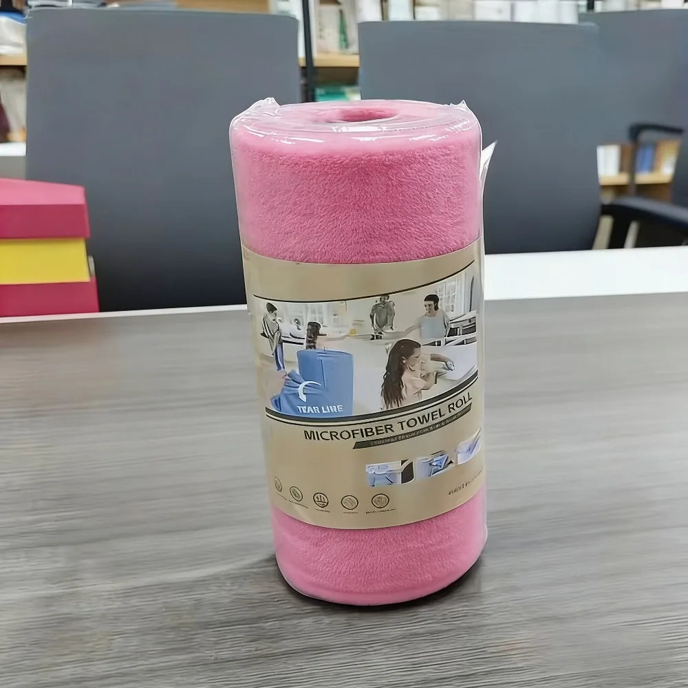 40 Pcs 2 Rolls Reusable Microfiber Cleaning Cloths Highly Absorbent Durable Machine Washable Kitchen Towels for Dishes Floors