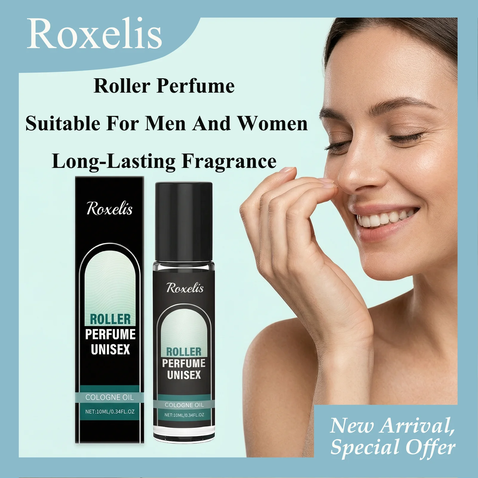

ROXELIS 10mL Roller Perfume Long-Lasting Fragrance Mild Formula Portable Design Suitable For Men And Women Roll-On Perfume