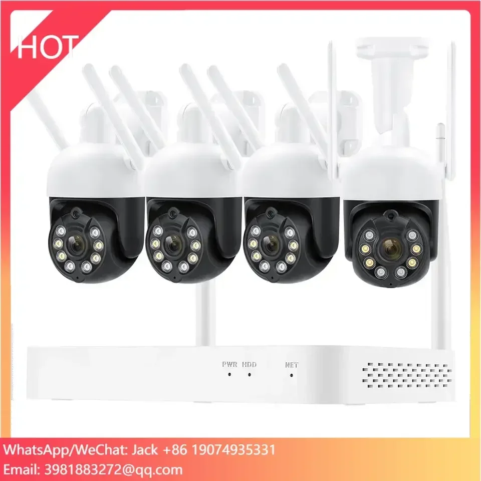 Human Motion Tracking Tuya Wireless Wifi Ptz Camera Nvr Kit 3mp 8ch Security Camera System
