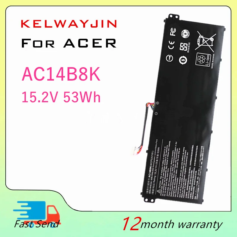 AC14B8K Laptop Battery For Acer Aspire ES1-131 E5-771 E5-771G ES1-311 ES1-331 R3-131T R5-431T R5-471T R7-371T R7-372T Series