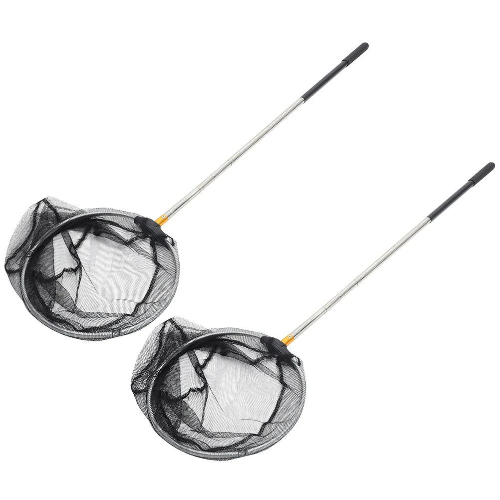 

2Pcs Telescopic Fishing Net 150cm Extendable Foldable Kids Nets Stainless Steel Catch Fish Butterfly Outdoor Garden Activity