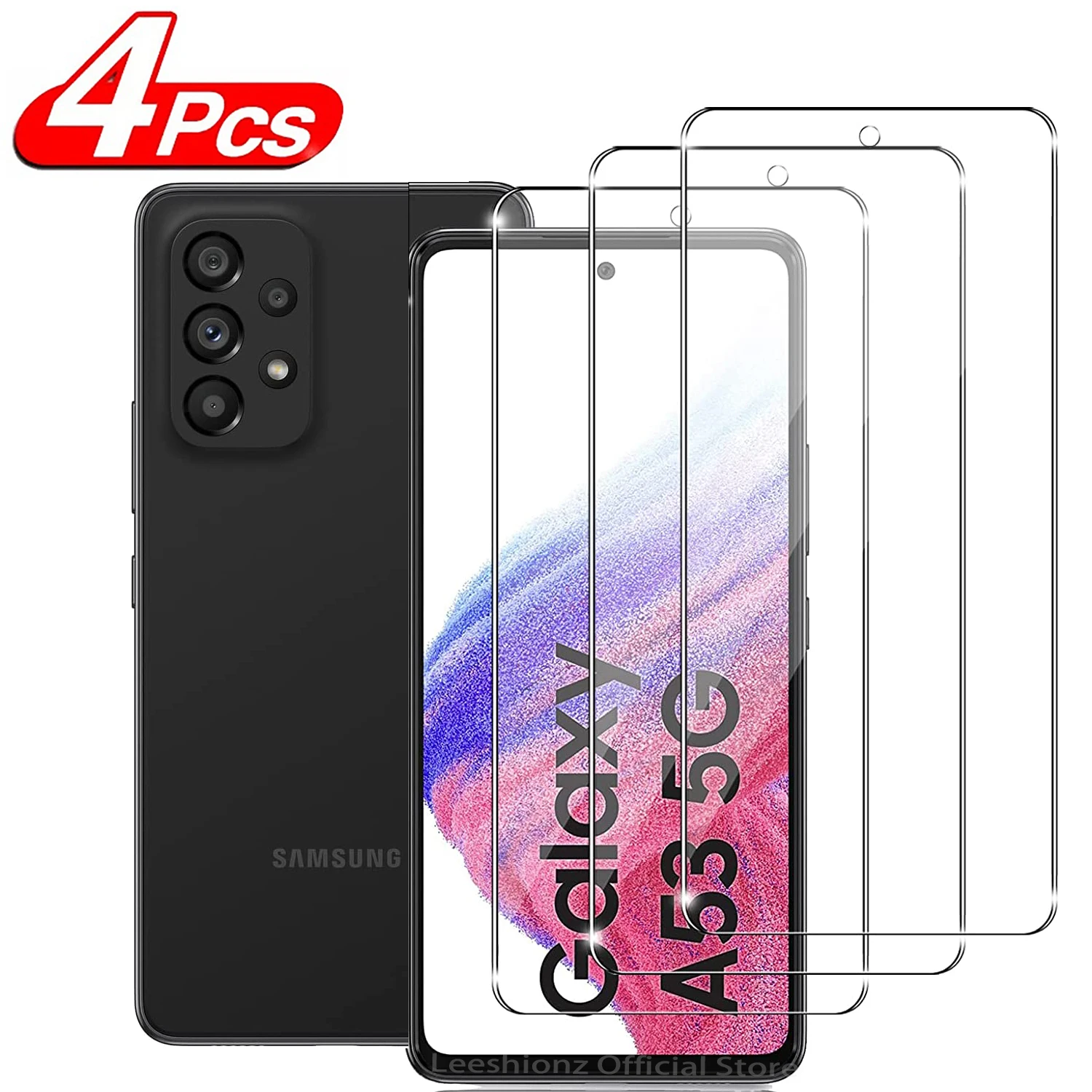 

2/4Pcs HD Full Cover Tempered Glass For Samsung Galaxy A53 5G Film