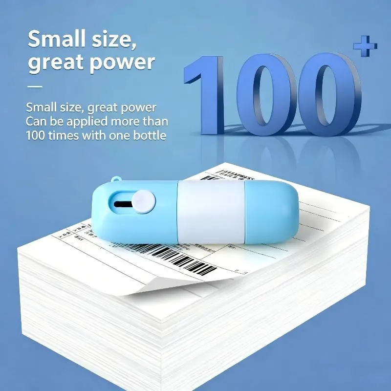 ^Thermal Label Correction Marker With Mini Box Cutter Cute, Thermal Paper Eraser, Privacy Information Coverage Fluid Liquid