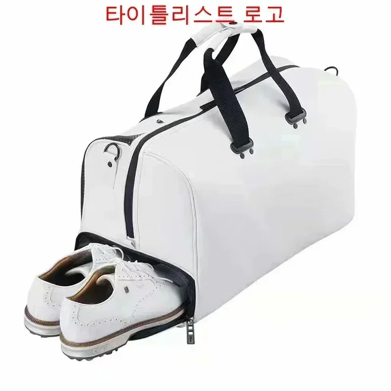 Borsa da uomo borsa da Golf di marca ricamata borsa da abbigliamento impermeabile in PU borsa sportiva per Area di scarpe indipendente di grande capacità borsa Boston