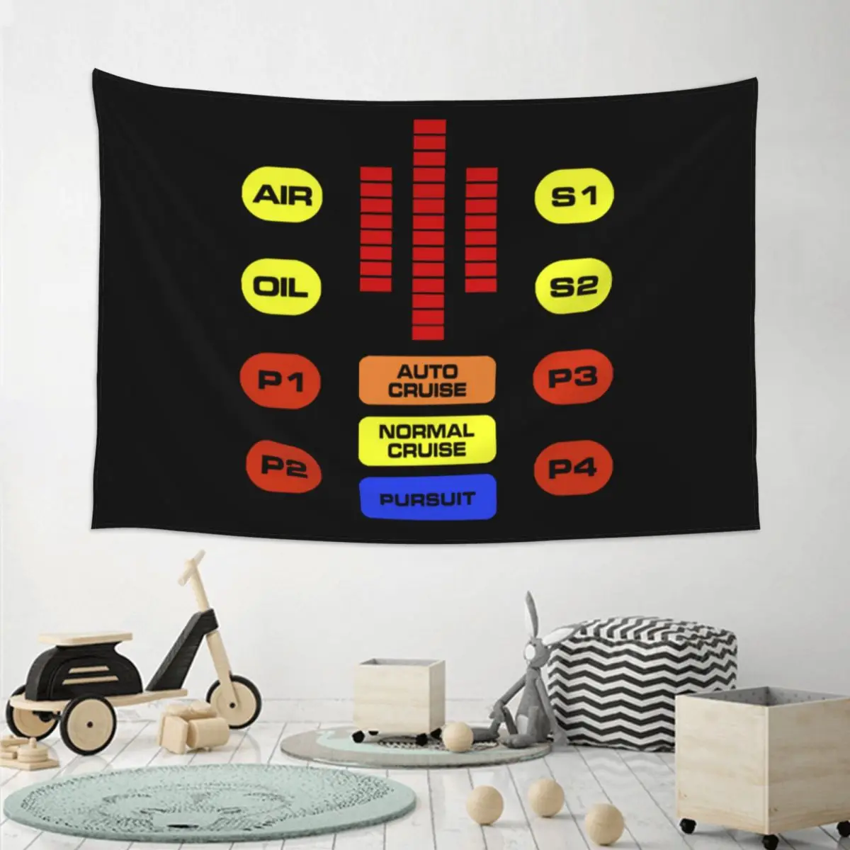 Kitt Voice Box Knight Rider Tapestry Art Wall Hanging Aesthetic Home Decoration Tapestries for Living Room Bedroom Dorm Room