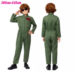 Kid Fighter Pilot Halloween Carnival Party Performance Policemen Uniforms Boys Army Bodysuit Cosplay Costumes