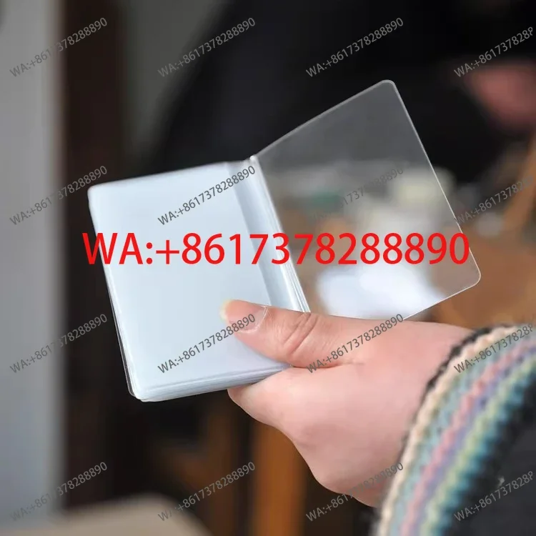 

Flip-Page Transparent Frosted Card Case Inner Holder Core Leather DIY Bank Card