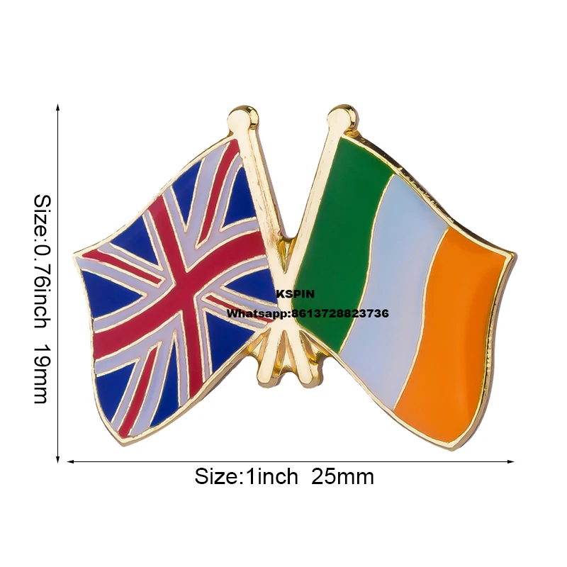 Demark & Nato Friendship Flag Metal Lapel Pin Flag Pin Badge - view 3