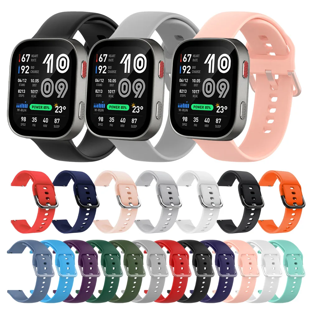For Amazfit Cheetah 2 Ultra 48mm/GTR 42mm 47mm Correa 20/22mm Silicone Band Strap For Bip 6/GTR 4 3 2/GTS 4 3 Wristband Bracelet