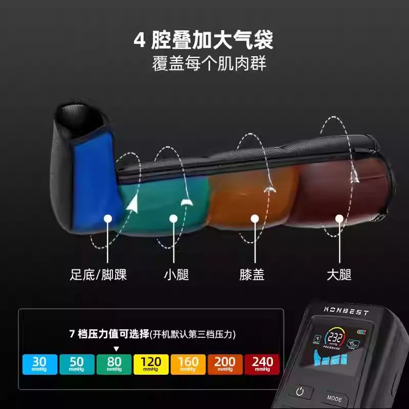 أرسل مدلك ضغط الهواء للآباء وكبار السن ينطبق على جهاز العلاج الطبيعي لموجة الهواء للساقين والقدمين، هدية رعاية منزلية محمولة #3