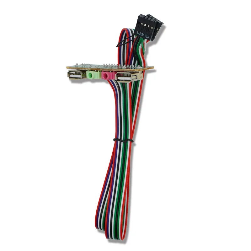 Puerto USB para PC, auriculares de Audio, Cable de micrófono, soporte para Panel frontal