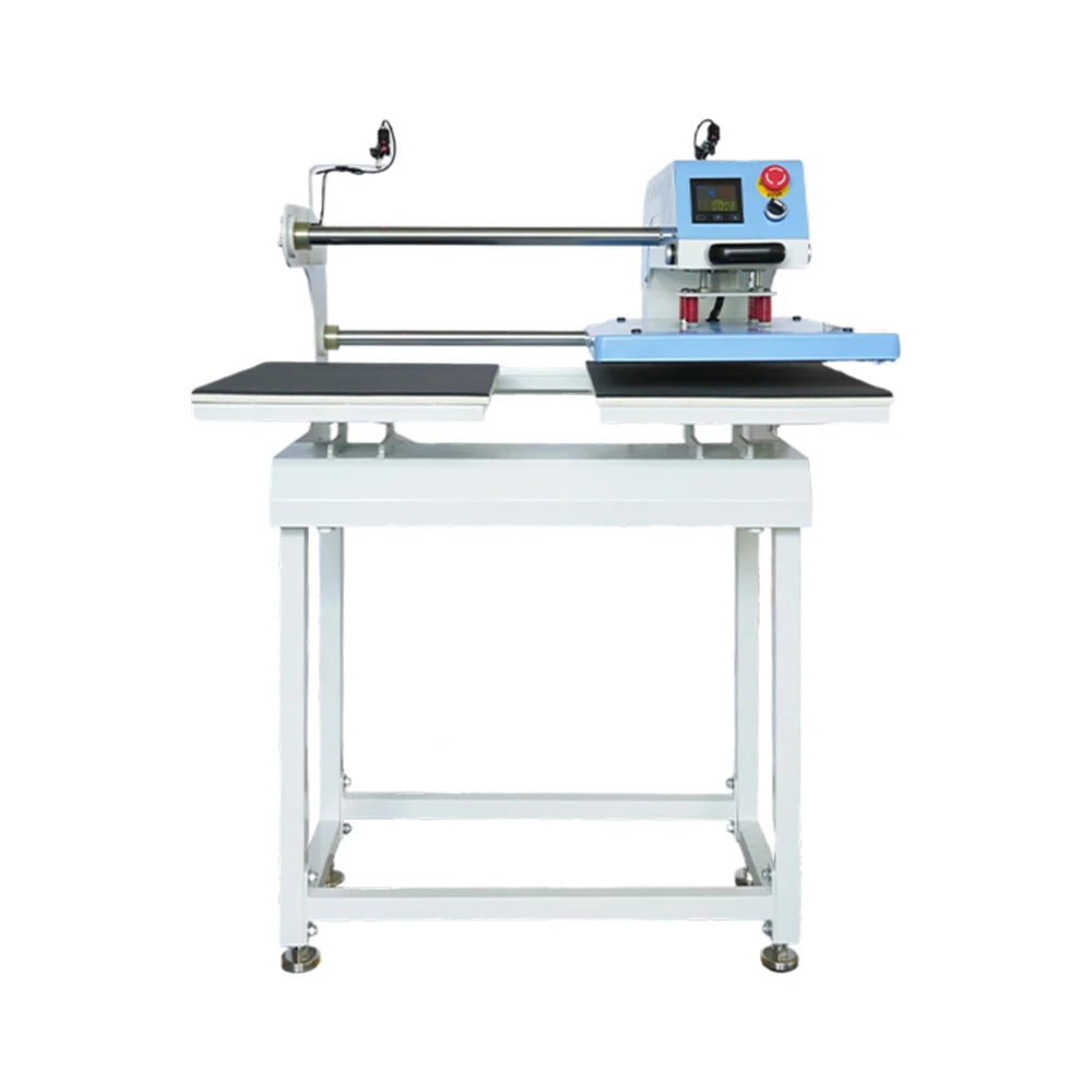 High-Performance Auto Dual Station Pneumatic Heat Press Machine Equipped with Laser Guides for Sublimation Projects