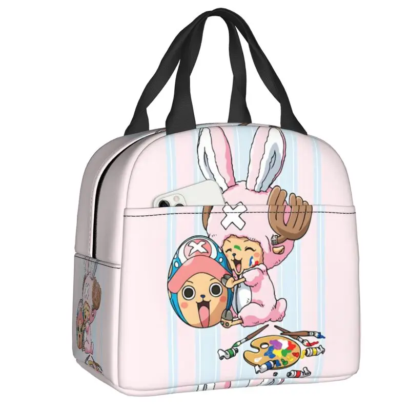 

Custom Tony Tony Chopper Insulated Lunch Tote Bag for Women One Piece Resuable Cooler Thermal Food Lunch Box School