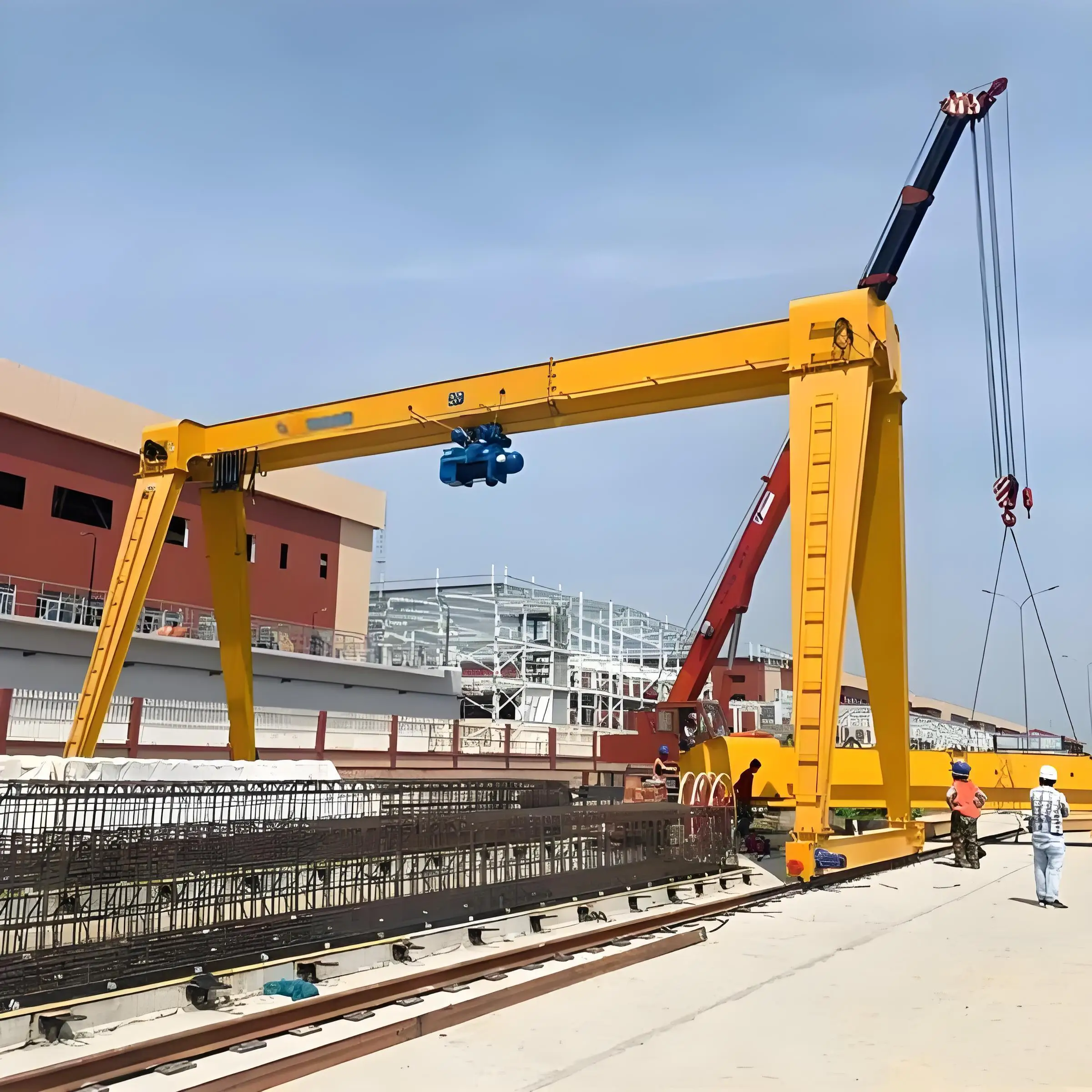 

High Quality Dejun Type MH Single Beam Mobile Gantry Crane 25 Ton Lifting Capacity Long Duration Chinese Supplier 10m Max