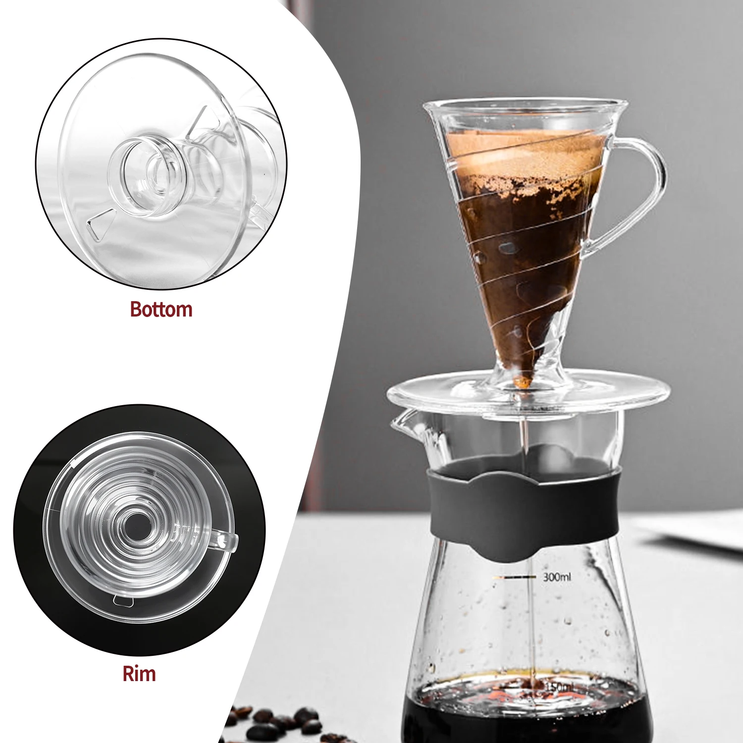 OANKR V30 Coffee Dripper Creative Cone-Shaped Filter Cup Pour Over Coffee Filter Professional Barista Home Coffee Accessories