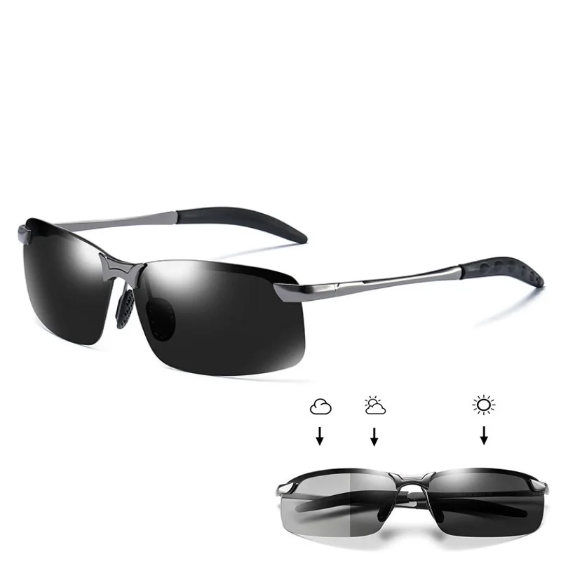 

YURERSH Photochromic Polarized Sunglasses Men Driving Chameleon Glasses Male Change Color Sun Glasses Night Vision Eyewear Y75