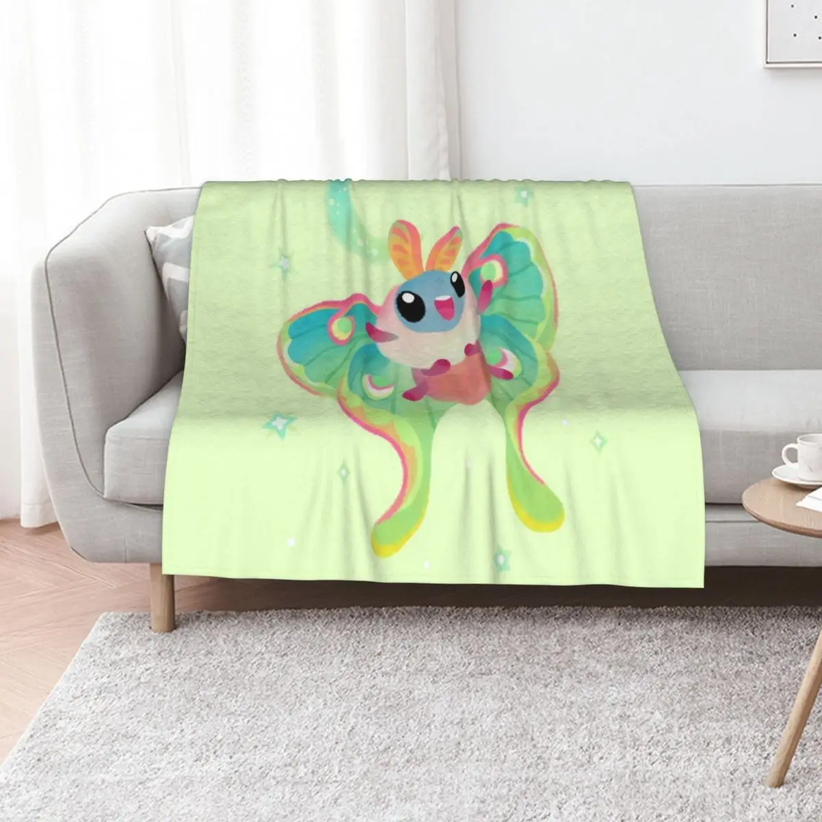 Luna Moth Throw Blanket christmas decoration For Sofa Thin Kid'S Stuffeds Large Beautifuls Blankets