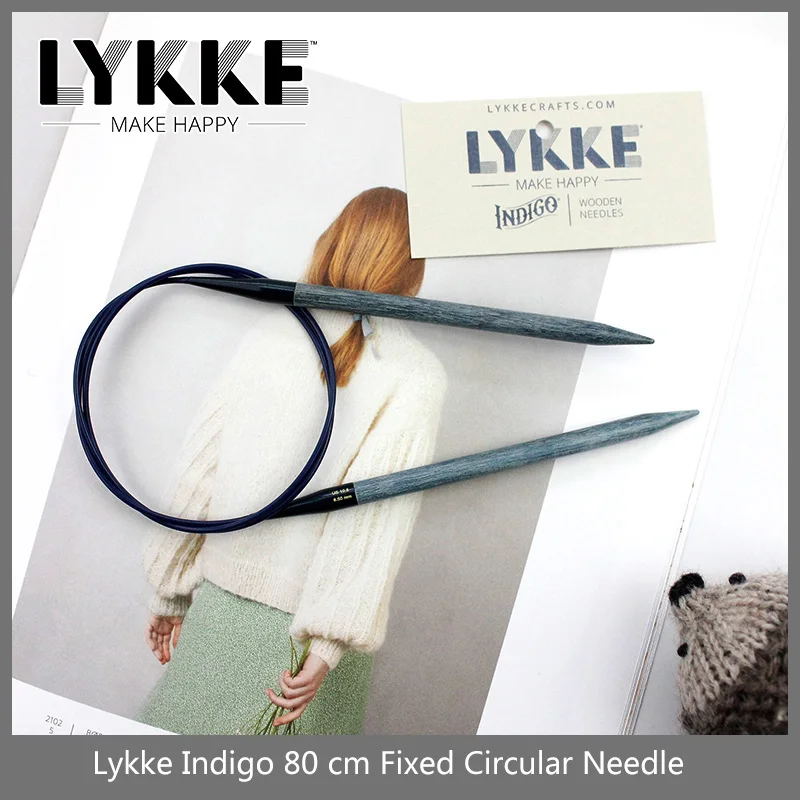 LYKKE INDIGO 32 \'\'/80cm naprawiono okrągłe igły do robienia na drutach