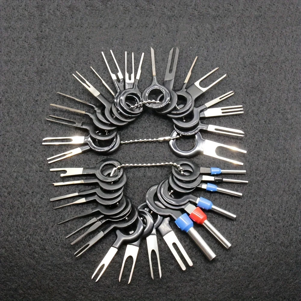 18Pcs Car Terminal Removal Metal Repair Tool Automotive Universal Wire Pin Extractor Sets Repair Car Disassembly Hand Tools