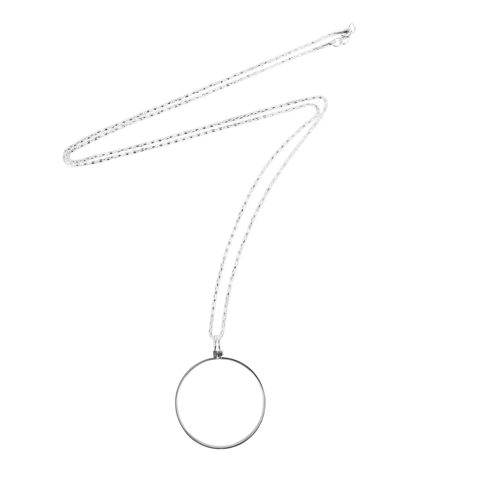 

1Pcs Magnifier Necklace Metal Pendant 5X Magnifying Glass Reading Tool for Office Home Travel Inspection Crafts Gift