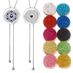 Stainless Steel Alloy Aromatherapy Necklace Perfume Essential Oil Diffuser Pendant Necklace Aroma Jewelry Women Tassel Necklaces