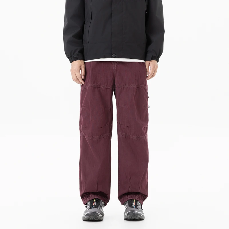 

Свободные прямые брюки в американском стиле для мужчин, осенние новые модные повседневные брюки для подростков, трансграничный стиль