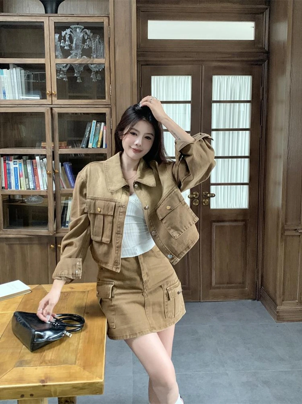 

Джинсовое пальто с розовыми цветами, женские весенние молодежные твидовые одинаковые праздничные многослойные кружевные куртки реглан во французском стиле с поясом, большие размеры