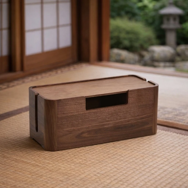 

Solid Wood Router Organizer Box,Wall Mounted Cable Management Hub,Vintage Style Electronics Storage Shelf，Decorative Modem Cover