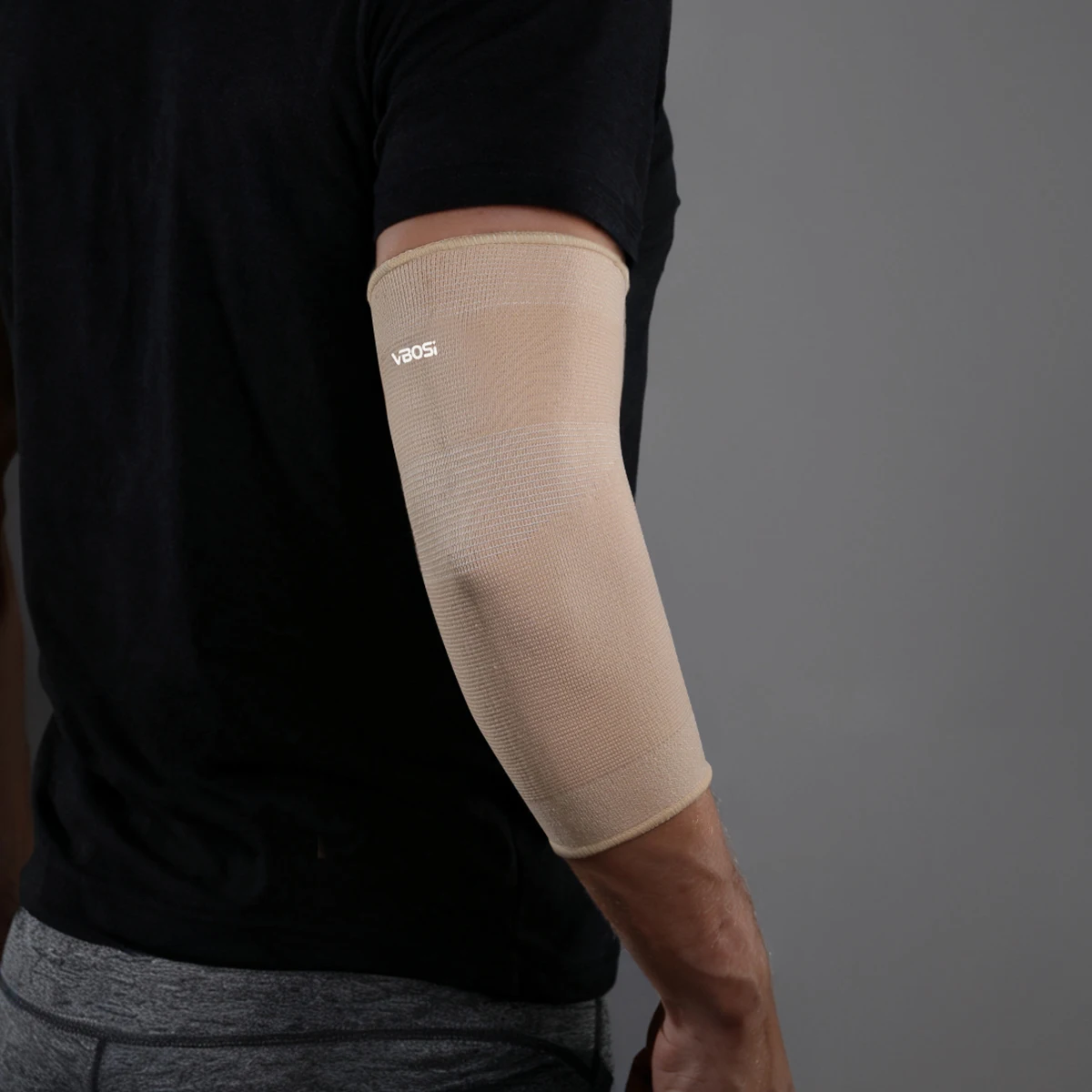 1-teilige Damen- und Herren-Armmanschette mit atmungsaktiver Kompressions- und Ellenbogenstütze für Gewichtheben, Basketball