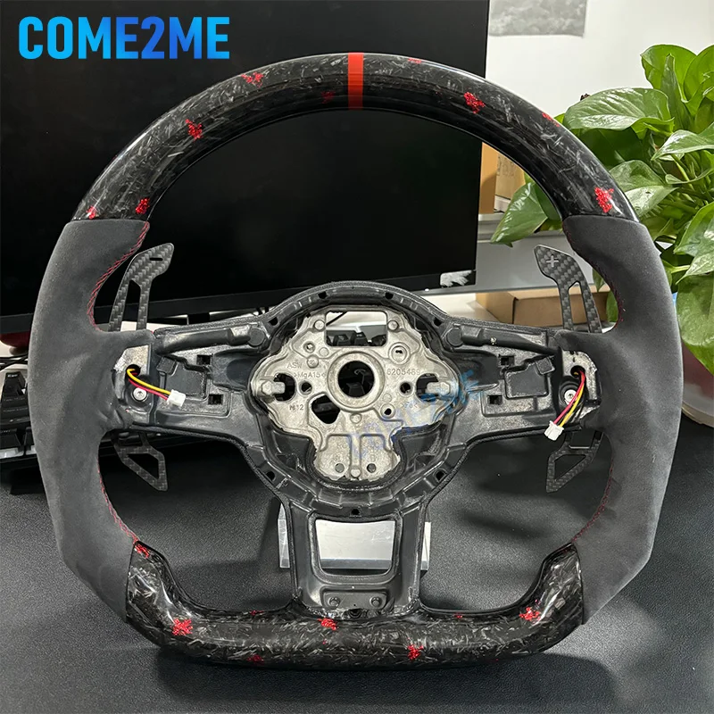 Forge Carbon Fiber Steering Wheel Alcantara For VW Golf MK7 7.5 GTI GTD GTE R 2013-2020 Polo GTI For Tiguan for Passat DSG