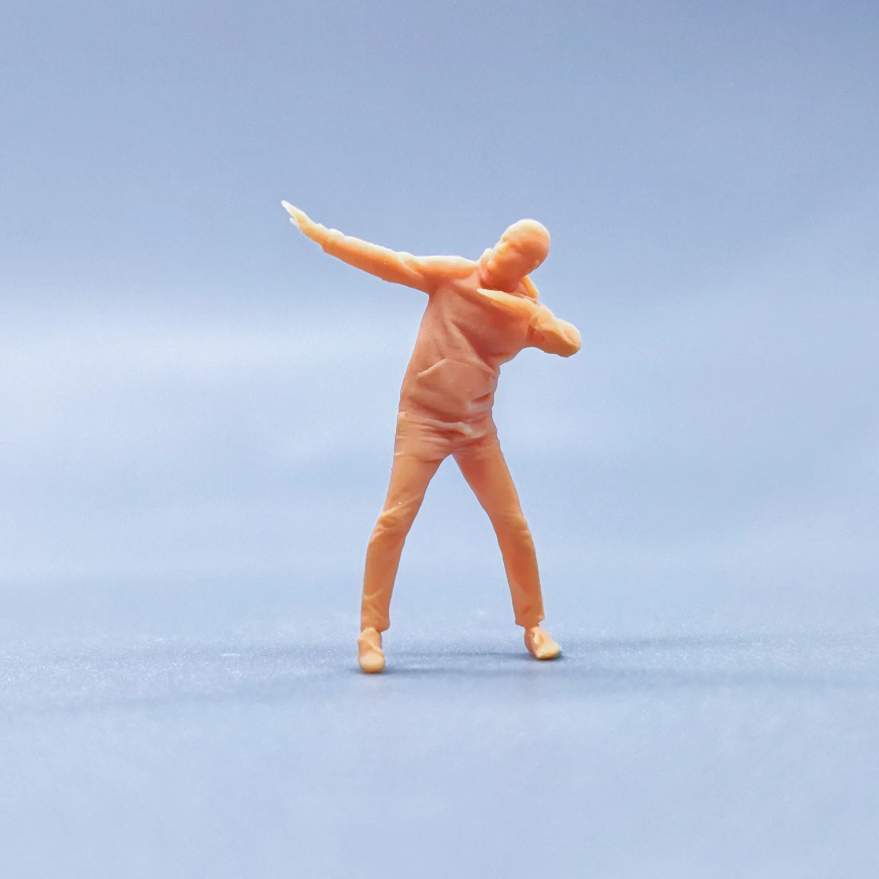1/87 1/64 1/43 ตุ๊กตารุ่นเรซิ่น Man with A Victory Gesture Unสี Miniatures Diorama มือวาด S435