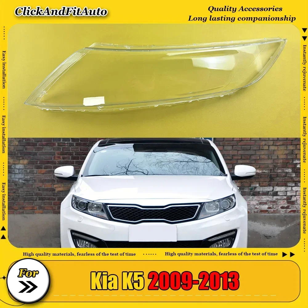 

For Kia K5 2009-2013 Headlamp Cover Transparent Lamp Shade Headlight Shell Lens Plexiglass Replace Original Lampshade