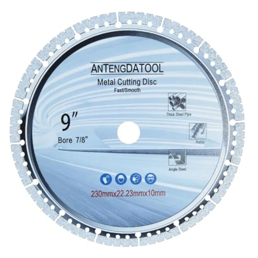 

Алмазный отрезной диск 9 дюймов (30 мм) с хвостовиком 7/8-8 дюймов для резки чугуна, арматуры, карбида, нержавеющей стали (не для мягких металлов)