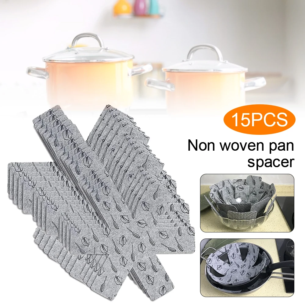 Kitchen Non Stick Pot Bottom Felt Protective Pad to Prevent Scratching Separate and Protect Surfaces for Cookware Heat Resistant