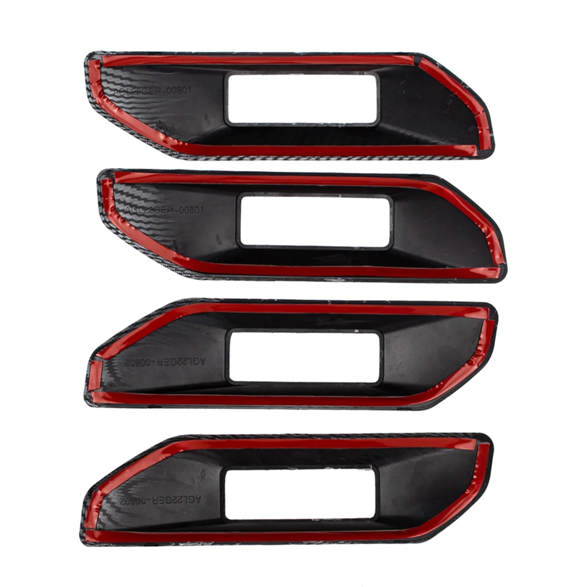 4PCS ABS Interior Decorative Interior Door Handle Door Armrest Panel Cover Trim for Everest 2023