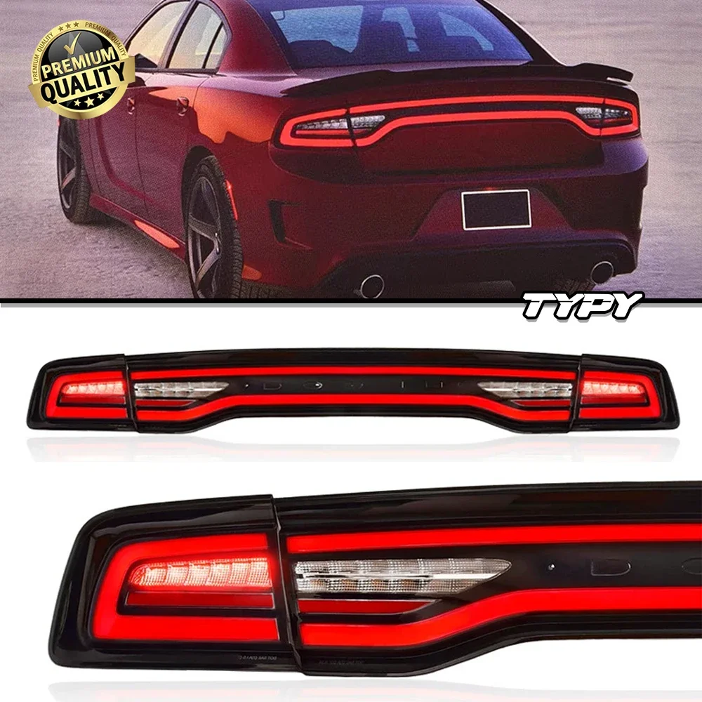 

Автомобильные задние фонари в сборе для Dodge Charger 2011-2014, светодиодные автоматические задние фонари, обновление динамического мигающего сигнала