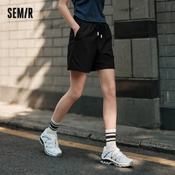 Semir-pantalones holgados con estampado para mujer, Shorts informales, sencillos y elegantes, versátiles y a la moda, novedad de verano 2024