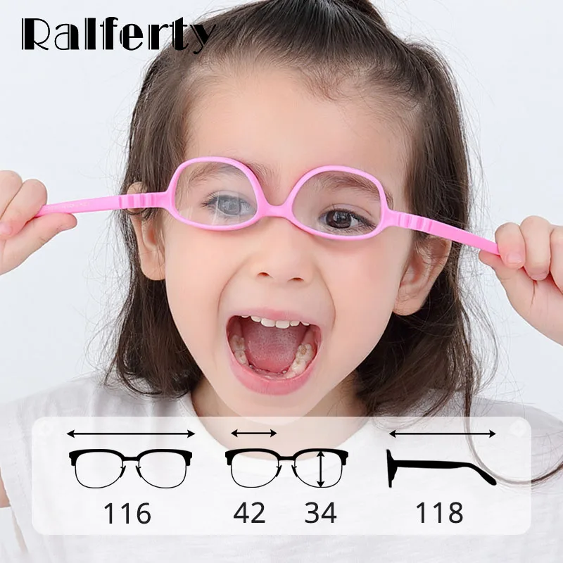 

Ralferty Optic Glasses Frame Kids Child Unbreakable TR90 Silica gel Eyeglasses With Lanyard Myopia Glasses Spectacle Frames K304