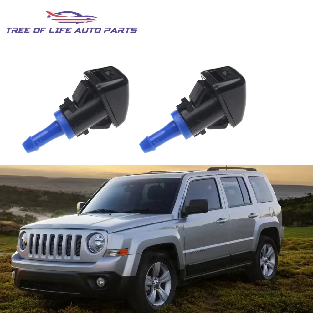 1/2pcs Car Front Windshield Washer Wiper Nozzles Spray Jet For JEEP PATRIOT COMPASS MK49 2008-2017 05303834AB 5303834AB
