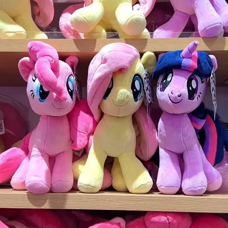 MINISO My Little Pony Anime Plush Doll Toys Fluttershy Soft Doll Prototype Cartoon Pinkie Pie Children Gifts Cute Throw Pillow