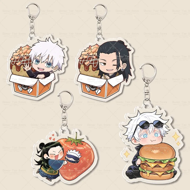 

Anime Themed Acrylic Keychain,Cute Chibi Style Character Key Ring,Double Sided Print Bag Pendant,Perfect Gift for Anime Lovers