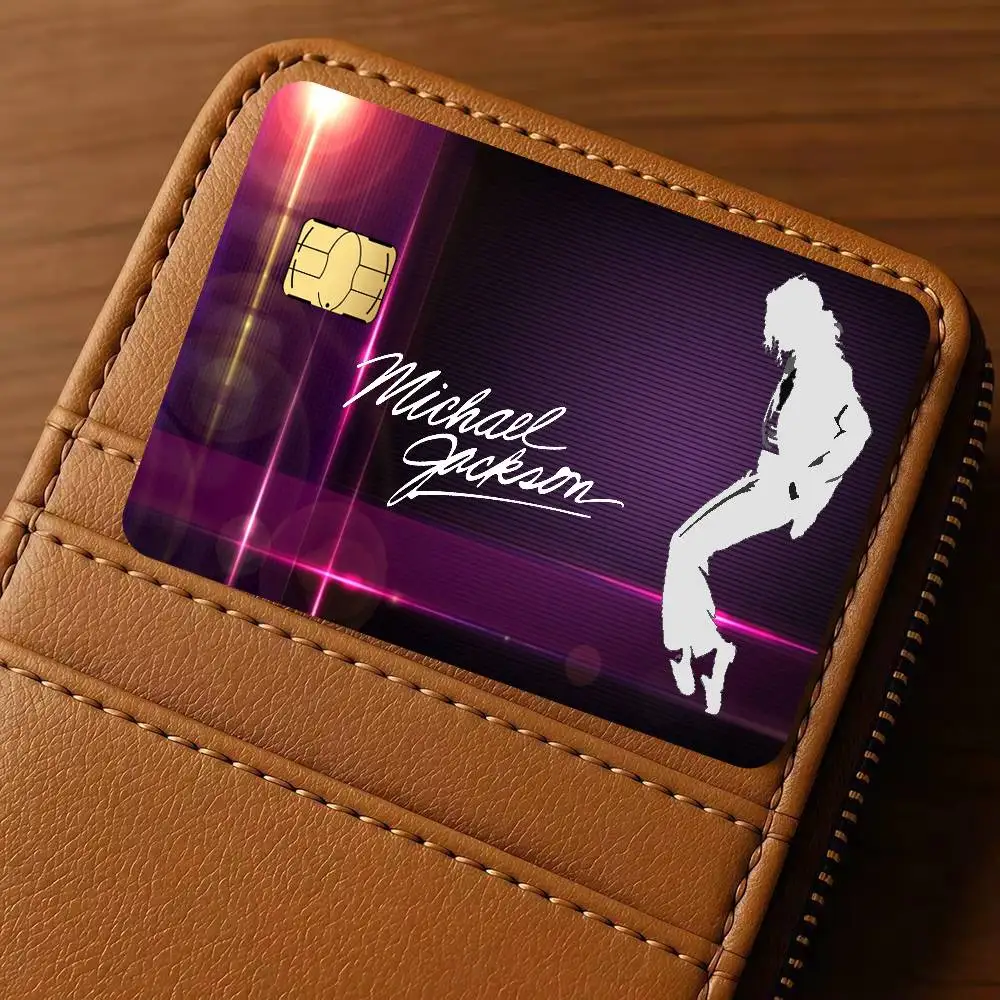 Singer Michael Jackson  Cartoon Credit Card Skin Stickers For Bank Card Bus Metro Card Sticker Waterproof Women Gift