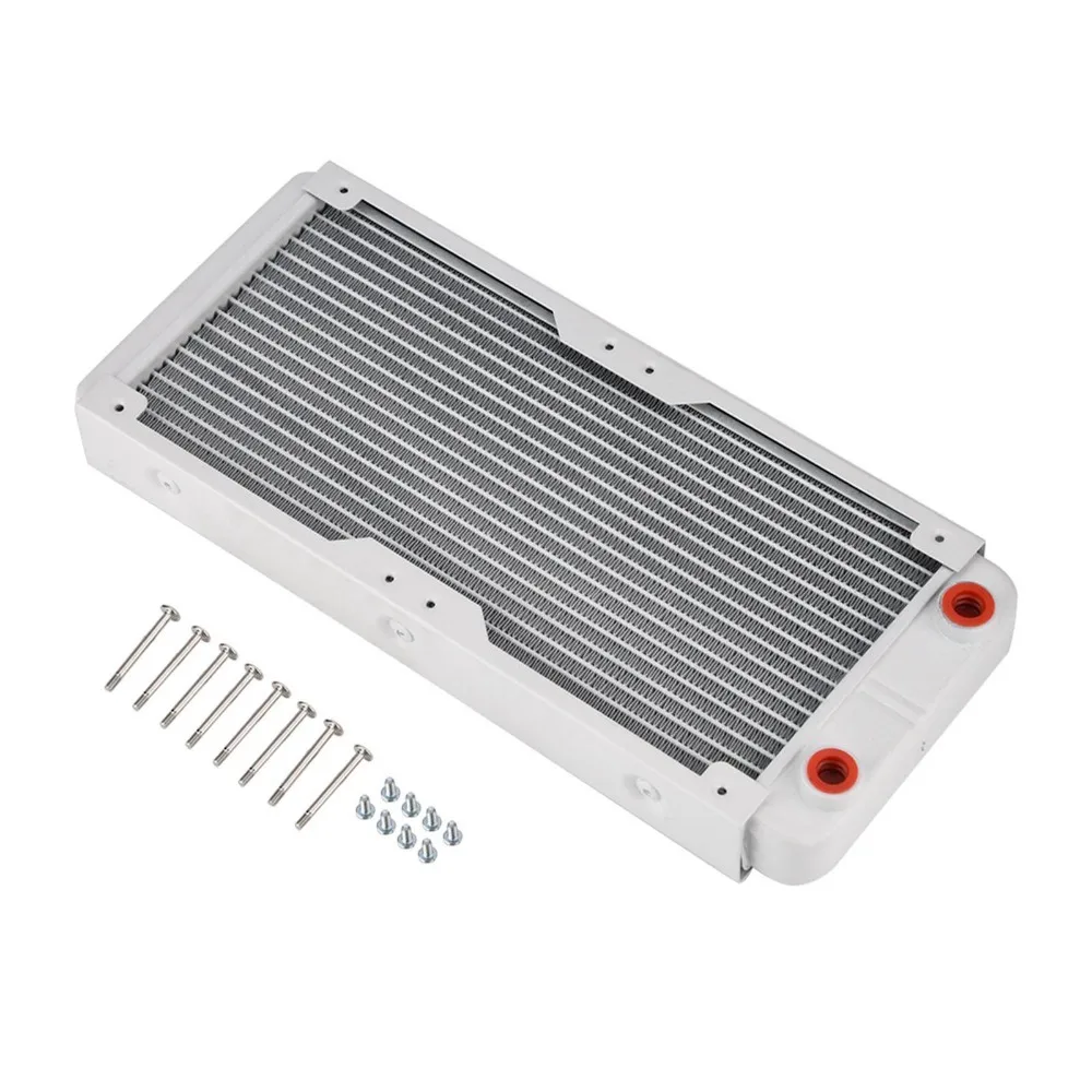 

240mm /360mm Size Aluminum Radiator G1/4 Thread 18 Tube Water Cooling Radiator High Performance White Computer Cooler Gaming