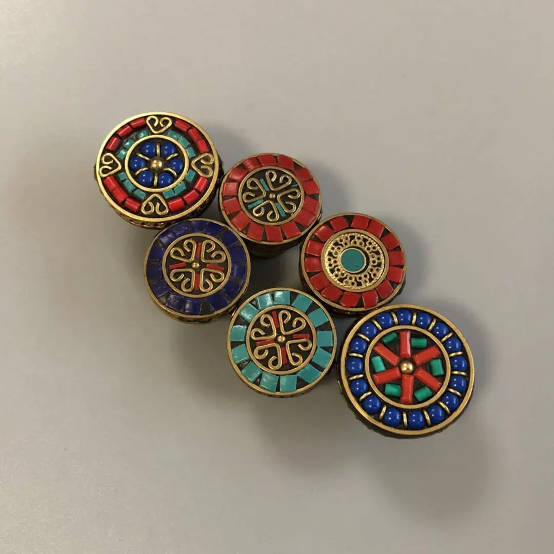 Vintage Nepalese Cabinet Handles for Drawer Door with Ethnic Style Alloy Pull Handles Household Hardware Accessories