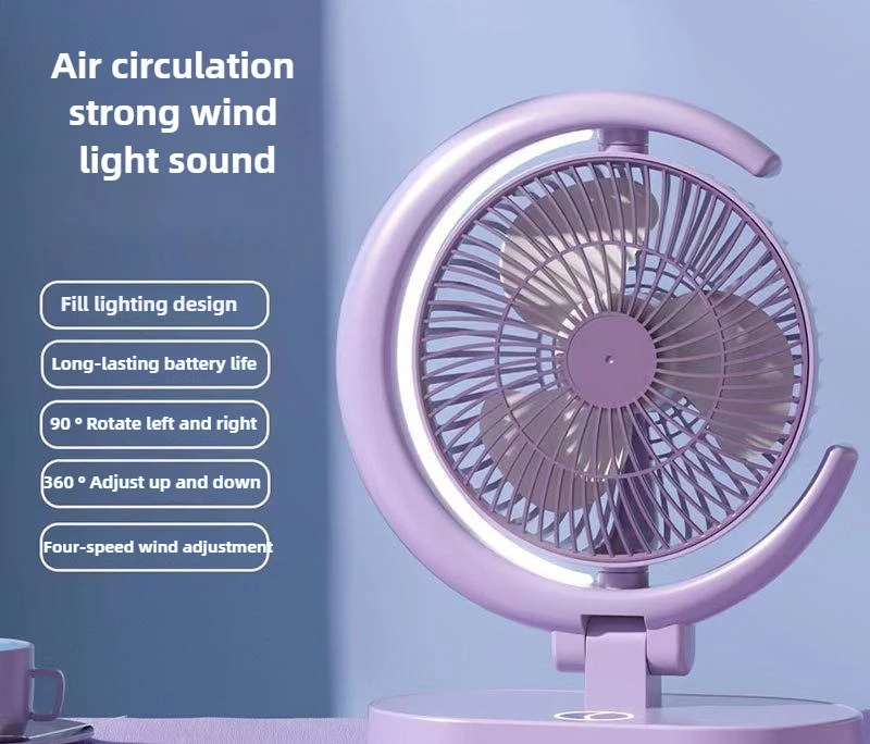 مروحة توزيع جديدة USB شحن مروحة المنزل في الهواء الطلق الباب ضوء الليل مروحة كهربائية لسطح المكتب