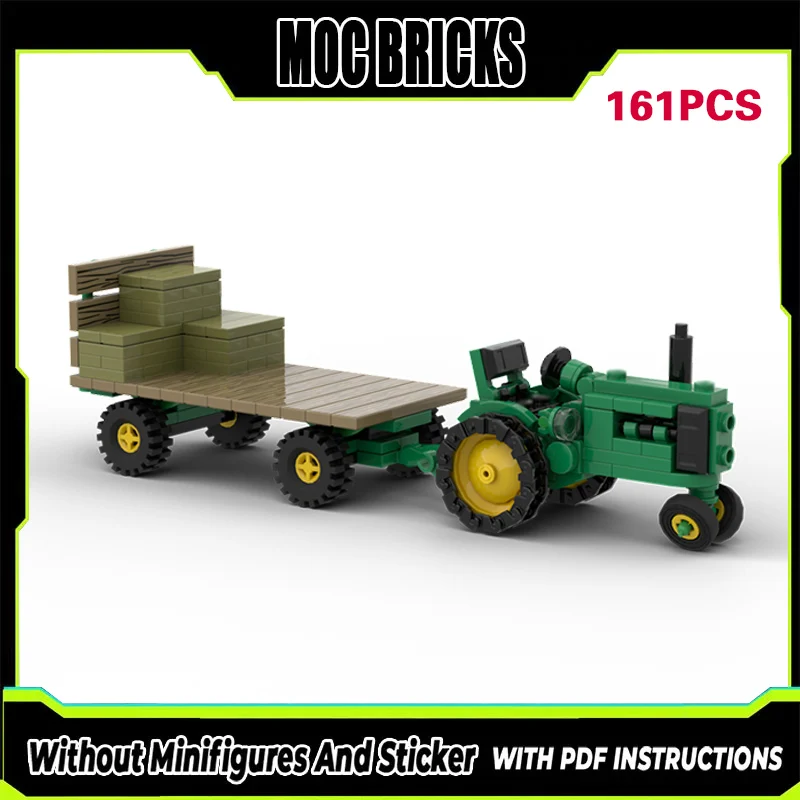 

Конструктор City Car Model MOC: Трактор и прицеп-платформа. Модульные технологичные подарки. Набор для сборки. Детские игрушки.