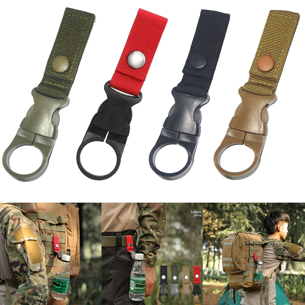 Camping Water Bottle /Buckle Holder Nylon /Webbing Backpack Water B/ottle Hanger For Camping Hiking /Traveling Cycling Hunting