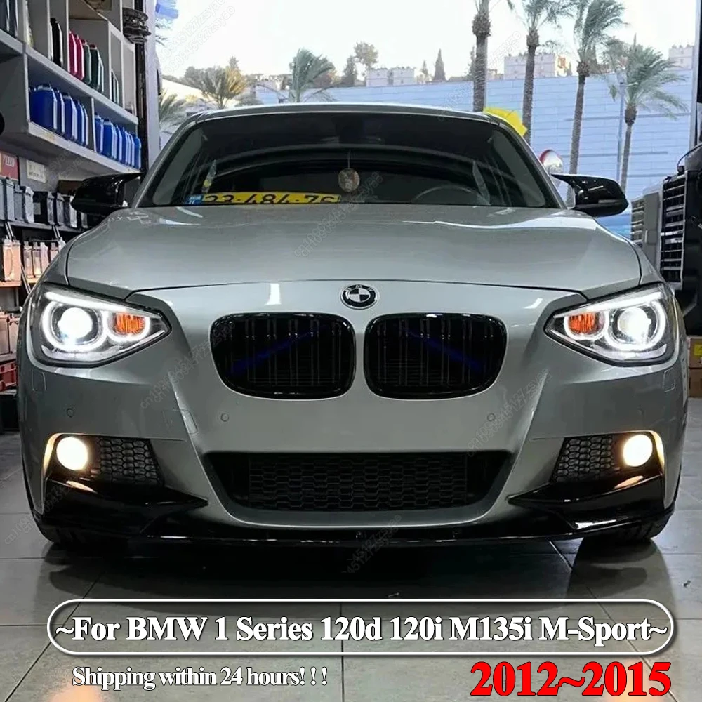 Car Front Bumper Lip Spoiler Splitter Diffuser Bodykits Tuning For BMW F20 F21 120d 120i M135i M-Sport 2012-2015 Pre-facelift